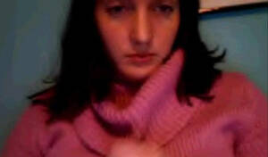 homemade strip cam nude - Amateur dark-haired nubile strips naked on a web cam and shows her massive  boobs