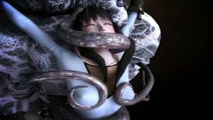 3d monster cock anal - 3D Red monster with a big dick fucks innocent girl in white stockings