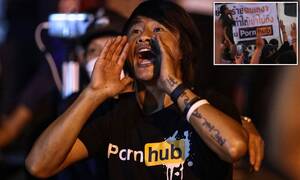 Banned Thai Porn - Protests after Pornhub is banned in Thailand | Daily Mail Online