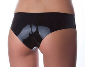 backless panties bdsm - Latex panties with side and back seams