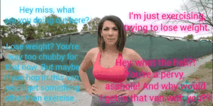 fat bitch porn captions - Fat bitch gets persuaded into fucking - Porn With Text