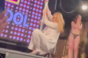 Adele Porn - Adele 'storms stage' at London nightclub Heaven and drives crowd wild POLE  dancing | The Sun