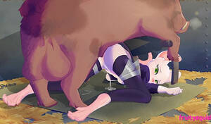 Anime Cat Girl - Cute cartoon cat girl takes big cock from behind