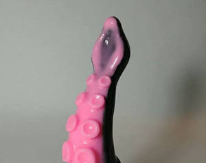 Anime Dildo Octopus Porn - Petite Tentacle Dildo,Light Pink belly and Black Body, Hentai, Ecchi, Adult