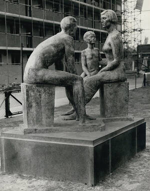 group nudism galleries - Nude ï¿½family Groupï¿½ Statue Causes Controversy. Installed In Front Of  Council Flats. Photograph by Retro Images Archive - Pixels