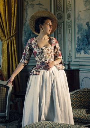 18th Century Period Costume Porn - Love the floral bodice with a solid skirt.