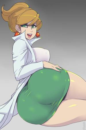 Eyes Closed Cartoon Porn Huge Ass - araragi (pokemon) ass breasts curvy female from behind green eyes highres huge  ass large breasts light brown hair live for the funk miniskirt nintendo  open ...