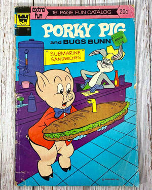 Cartoon Porn Bugs Bunny And Porky Pig - Vintage Comic Book 1973 Porky Pig and Bugs Bunny Number 51 Submarine  Sandwiches Looney Tunes Ephemera - Etsy