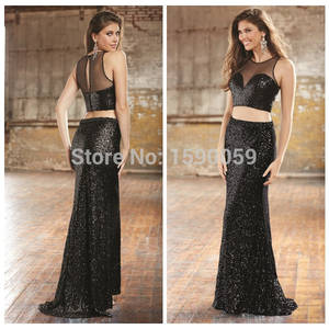 Elegant Evening Gown Porn - Two-piece-bodycon-dress/ elegant black evening dress porn/ sequin dress