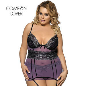 Bustier Lingerie Porn - Comeonlover Sexy Babydolls Sleepwear with Garter Womens Bustiers Lingerie  Sexi Porn Plus Size Chemise De nuit