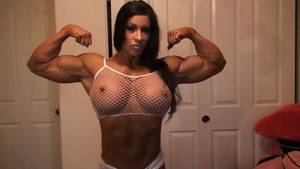 muscle girl bodybuilder - muscle pornstar angela salvagno big bicep flex. amazing nude female  bodybuilder ...