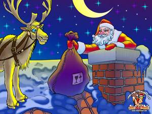 christmas shemale cartoon - Cartoon Santa getting pegged by a hung anime shemale on Xmas Eve - HD Porn  Pictures