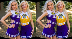 Cheerleader Tits 3d Porn - VR Threesome with Hot Cheerleaders WANKZVR Bella Rose Naomi Woods
