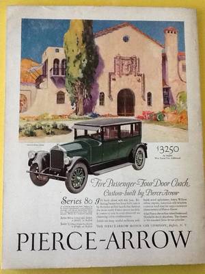 1920s Vintage Car Porn - Days Gone By - 1926 Pierce-Arrow ad