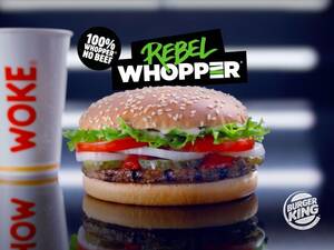 Burger King Sexual Ad - Burger King's 'plant-based' Rebel Whopper burger ads banned for not being  vegan