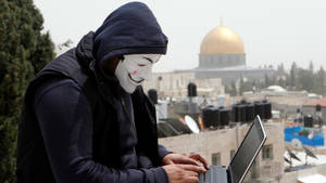 Israeli Women Porn Stars - A Palestinian hacker on the backdrop of the Dome of the Rock on April 8,