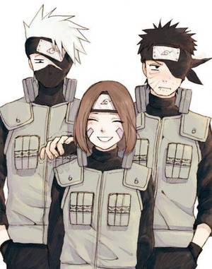 Naruto Rin Porn - haha look at kakashi looking at obito's hand