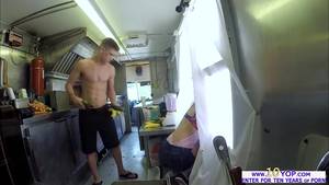 fucked while working - Sexy hot Joseline gets fucked while selling drinks in the public