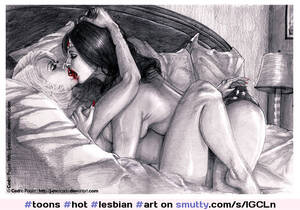 black lesbian drawings - Sexy Erotic Lesbian Art