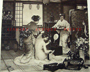 japan vintage naked - Image is loading NAKED-NUDE-JAPANESE-GEISHA-GIRL-WOMEN-BATHE-KOMONO-