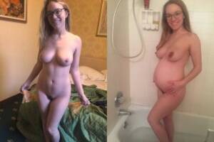 cute preggo porn star - Cute girl before and after getting pregnant Porn Pic - EPORNER