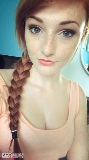 Bikini Redhead Teen - sexy redhead teen selfie with braids
