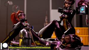 gas mask bondage hentai - Overwatch Hentai - Tracer, Gas Mask, Bodysuit, Scissoring, Bondage, Latex -  Valorant Porn Gallery