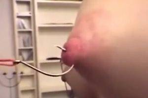 lactating nipple pinching - Nipple Torture With Hooks And Needles
