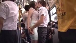 japanese grope video - Sexy Japanese babe groped in bus giving out handjob to strangers