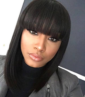 Brazilian Hair Short Women Porn - Silky Straight Human Hair Wigs With Bangs Brazilian Hair Full Lace Wig Lace  Front Wig For Black Women Full Lace Human Hair Wigs