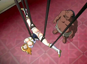 Monster Anime Porn Bondage - Bondanime.com - Roped hentai gets ass injection with an enema by monster