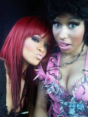 nicki minaj nude lesbian porn - Rihanna, Nicki Minaj Tweet About 'Fly,' Joke About Lesbian Hookup (PHOTO) |  HuffPost Entertainment