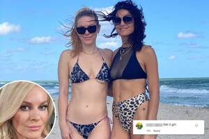 blonde naked beach friends - RHONY's Leah McSweeney, 38, calls herself a 'MILF' in bikini-clad photo  alongside friend as fans praise star's body | The Sun