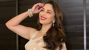 bollywood star madhuri naked - Madhuri Dixit Nene wears a sheer, floral sari with diamond jewellery |  VOGUE India