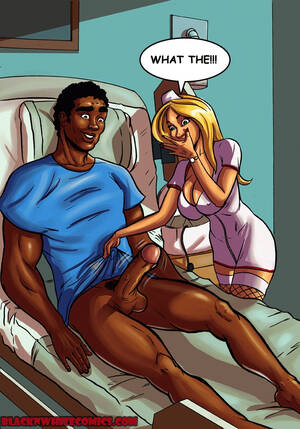 blonde nurse sex cartoon - Sexy Nurses In The Hospital - Interracial Comics