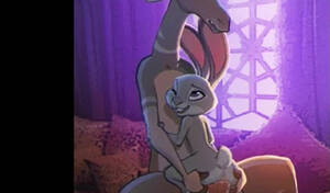 giant cock cartoon bunny - Bunny Judy rides a big moose penis in a 3d porn cartoon