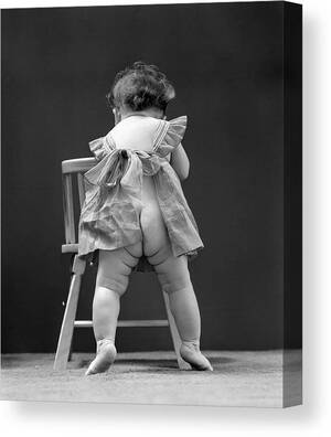 baby black girl nude - 1940s Back End View Of Nude Girl Baby Canvas Print / Canvas Art by Vintage  Images - Fine Art America