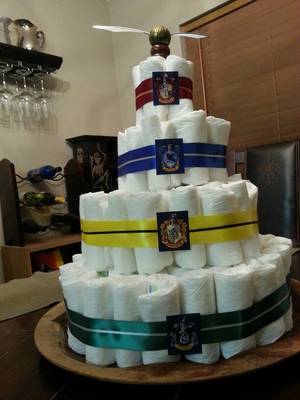 Harry Potter Diaper Porn - Harry Potter diaper cake.