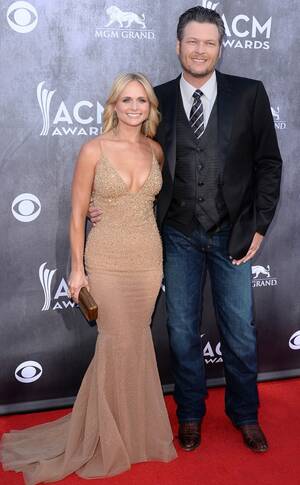 miranda lambert naked - Miranda Lambert Rocks Sexy Nude Dress at 2014 ACM Awards