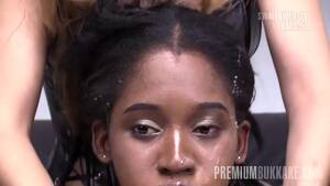 ebony gokkun - Spanish seductress Boni Brown gets to showcase her deepthroating skills  before enjoying an unforgettable bukkake/gokkun experience. We see a quick  interracial blowjob and then Boni just swallows gallons of white seed like