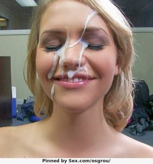 blonde facial - Blonde Facial Cumshots