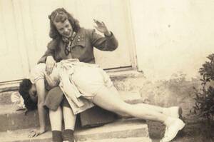 birthday spanking blog - Vintage Spanking On The Front Steps - Spanking Blog