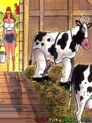 Funny Cow Porn - Funny porn comic jokes at FreePornJokes.com
