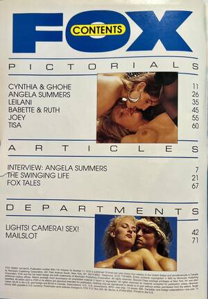Angela Summers Porn Magazine Covers - Fox April 1992 *Angela Summers* - Vintage Magazines 16