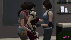 Jill Valentine Porn Lesbian - Resident evil - Lesbian Parody - Ada Wong, Jill Valentine and Claire  Redfield watch online