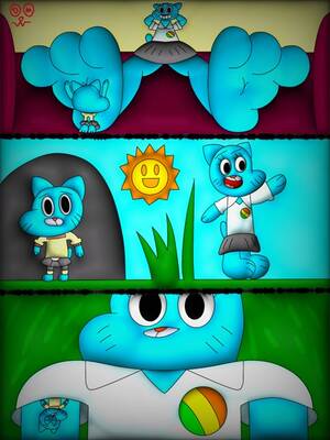 gumball cartoon porn - 152505 - safe, artist:decimouse, gumball watterson (tawog), nicole  watterson (tawog), cat, feline, mammal, anthro, cartoon network, the  amazing world of gumball, female, macro/micro, male, mini giantess, size  difference - Furbooru