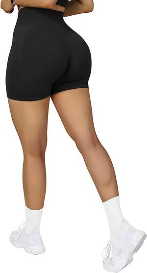black booty sleep sex - SUUKSESS Women Seamless Booty Shorts Scrunch Butt Lifting High Waisted  Workout Shorts (3\