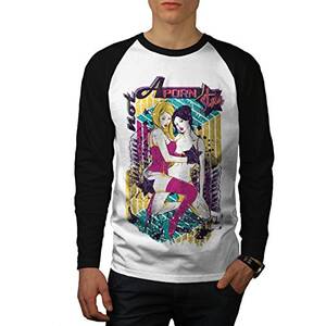 Baseball Shirt Porn - Buy Wellcoda Girl A Porn Star Sexy Men L Baseball LS T-shirt Online at  desertcartPanama