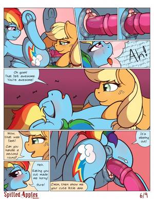 Mlp Anal Porn - e621 2014 absurd_res anus applejack_(mlp) blue_feathers blue_fur comic  dialogue digital_media_(artwork)
