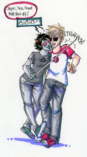 Homestuck Grand High Boob Porn - Homestuck - Dave Strider x Terezi Pyrope - Daverezi